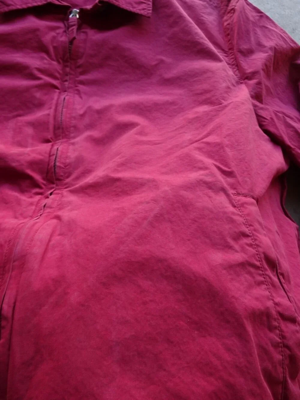Vintage Canali Red Windbreaker Jacket Full Zip Jacket mens L